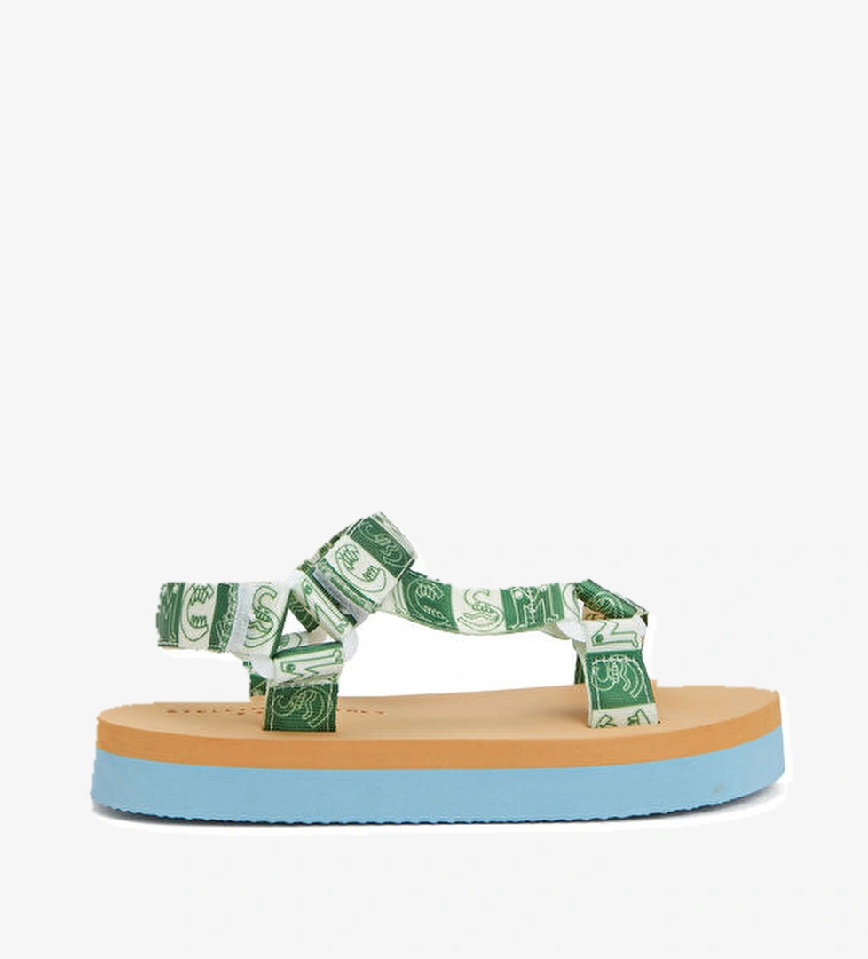 Çok Renkli Baskılı Erkek Çocuk Sandalet - Görsel 1