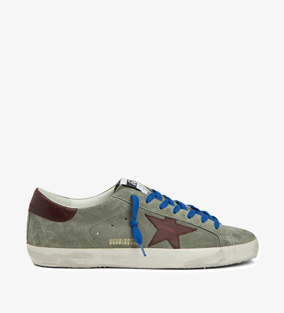 Golden Goose Super Star Haki Erkek Deri Sneaker model görseli