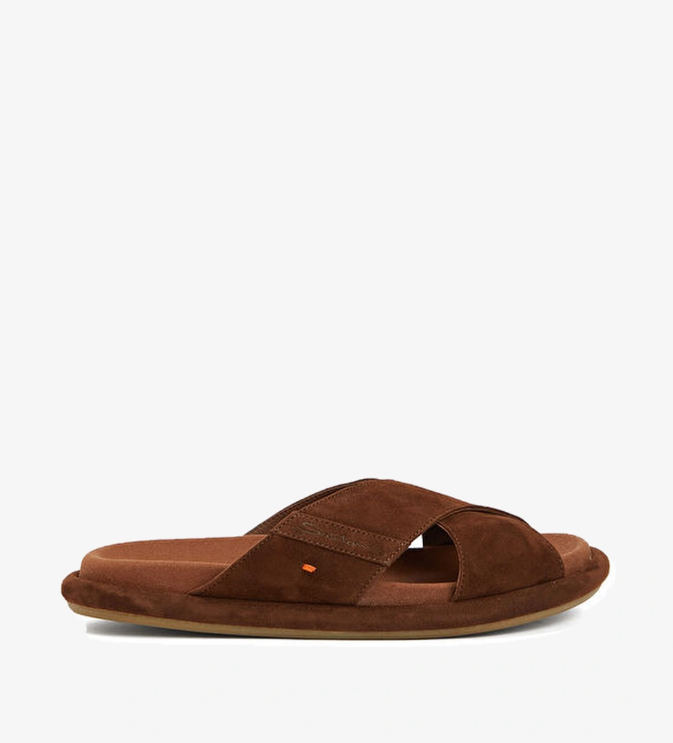 Santoni Kahverengi Kadın Süet Terlik model görseli