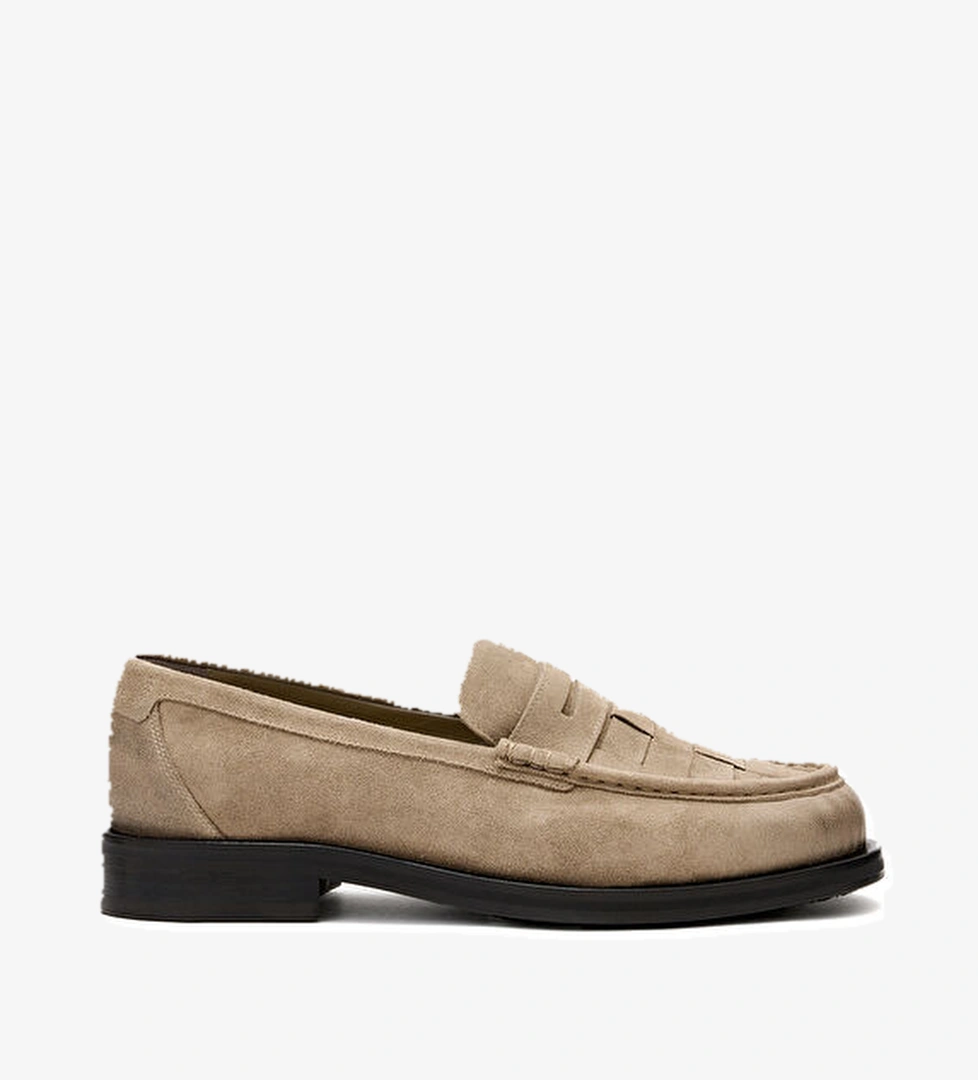 Allsaints Bej Erkek Süet Loafer model görseli