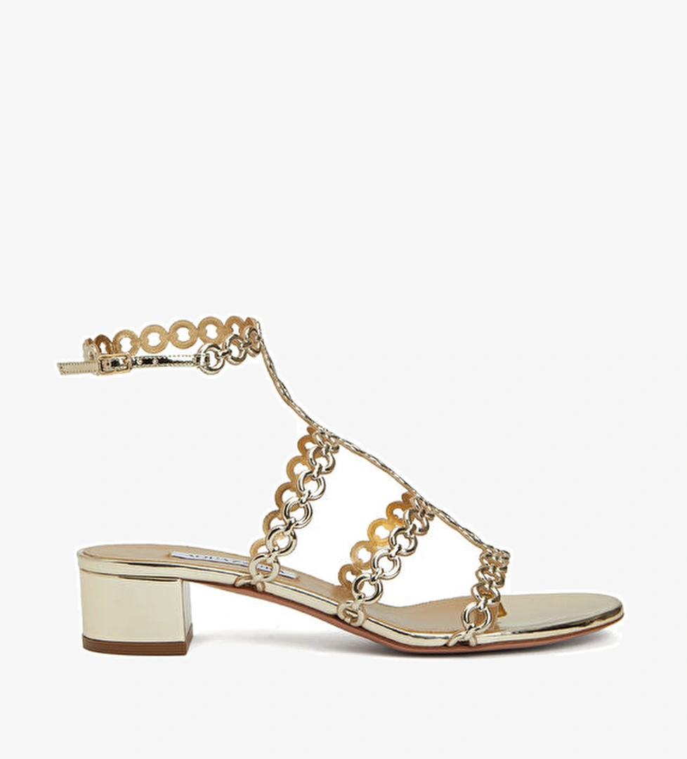 Infinity Chain Gold Kadın Sandalet - Görsel 1