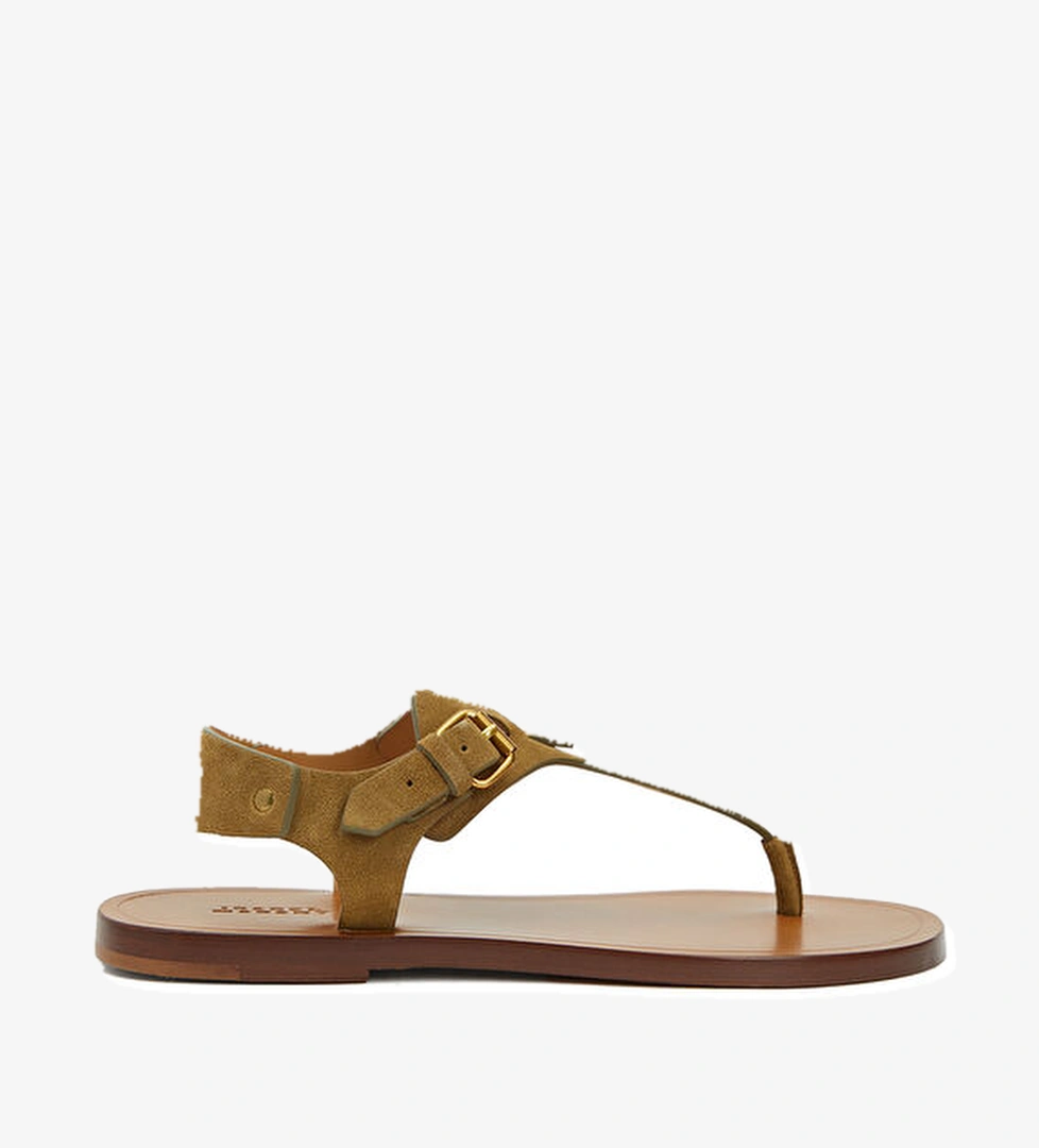 Akel Camel Kadın Deri Sandalet - Görsel 1