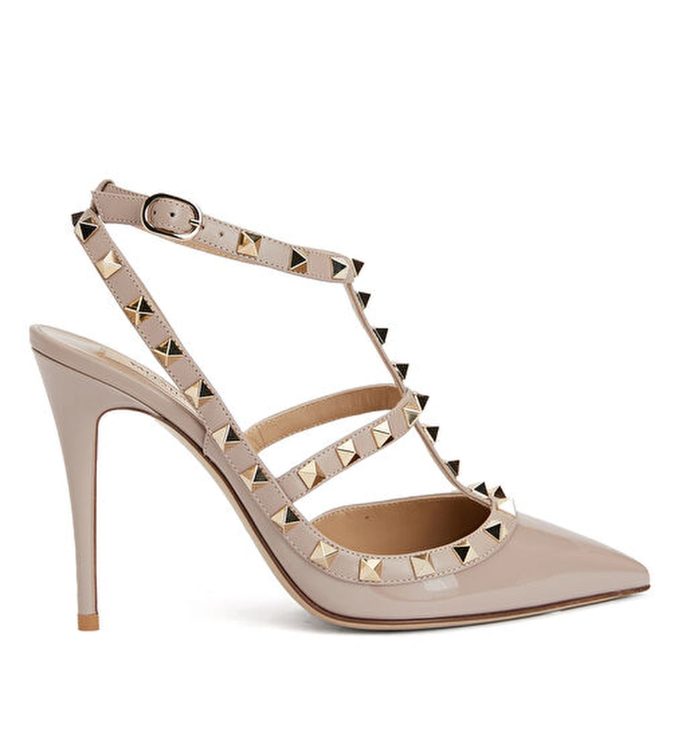 Valentino Garavani Rockstud Pudra Deri Topuklu Ayakkabı model görseli