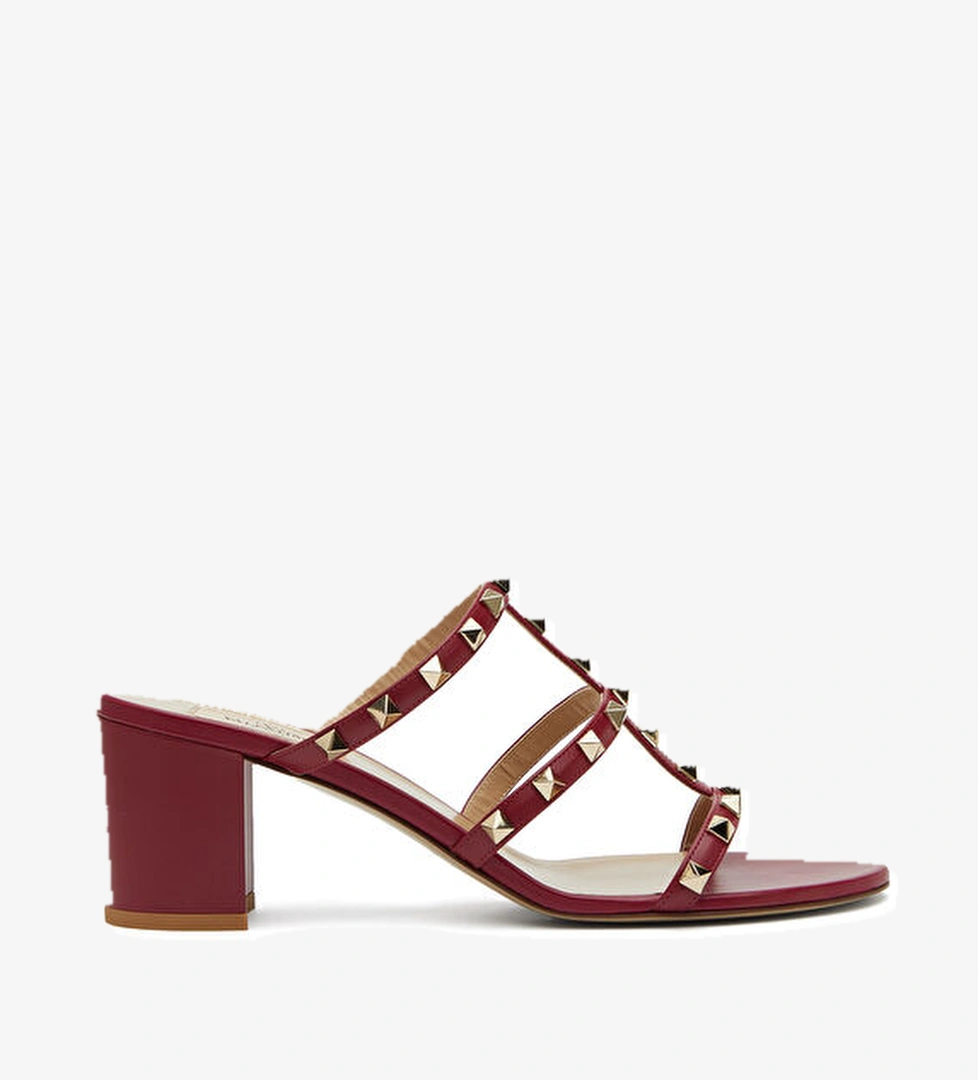 Valentino Garavani Rockstud Fuşya Kadın Deri Terlik model görseli