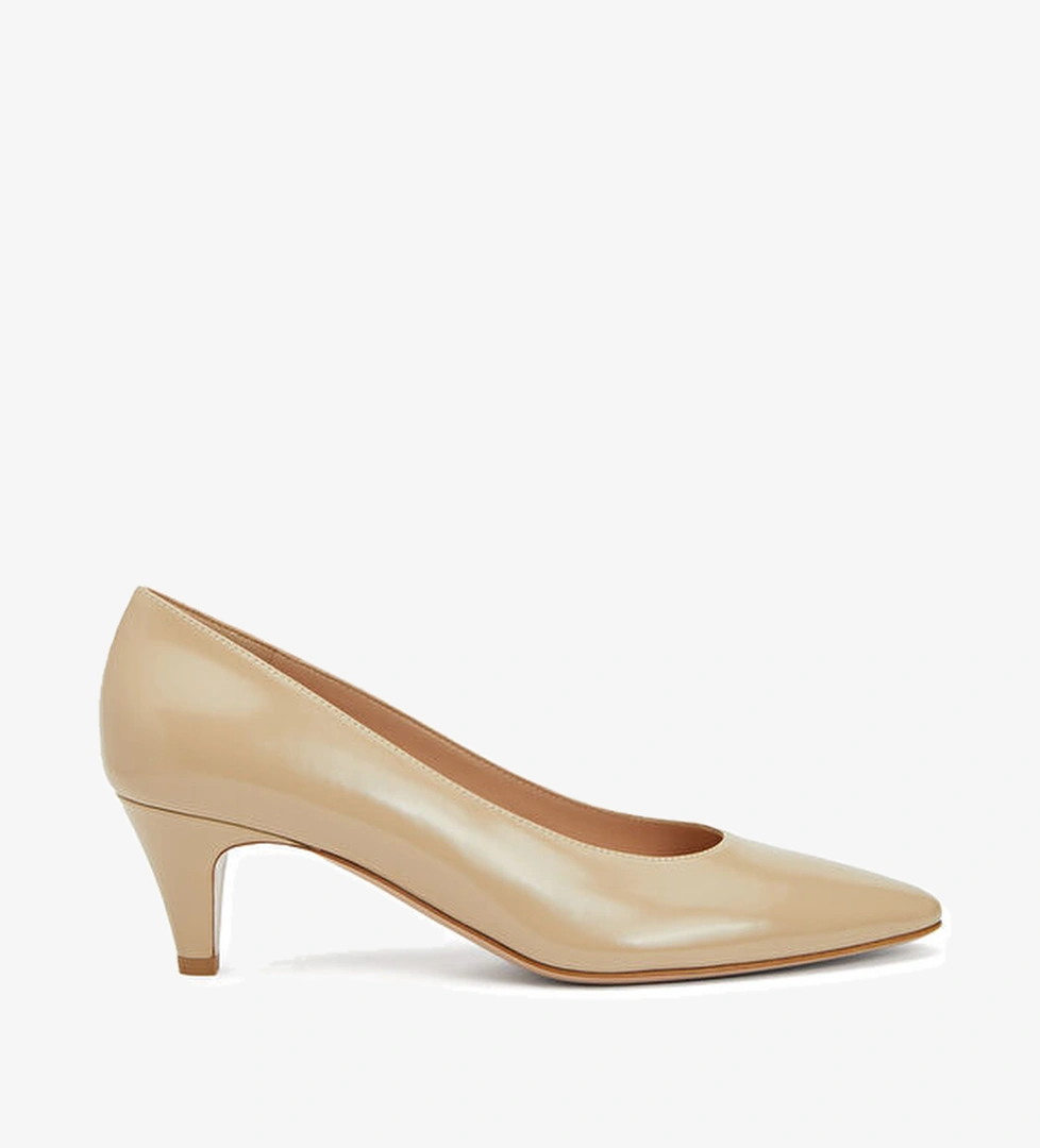 Kum Deri Topuklu Ayakkabı - Görsel 1