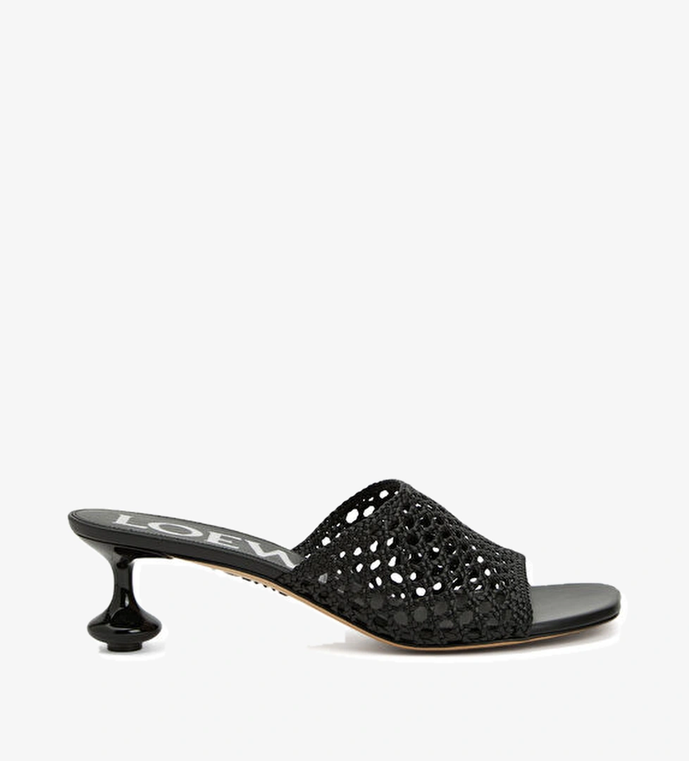 Loewe X Paula's Ibiza Toy Siyah Kadın Deri Terlik model görseli
