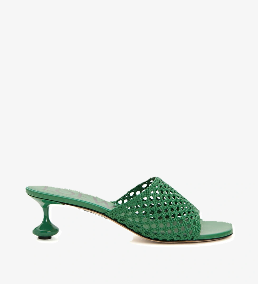 Loewe X Paula's Ibiza x Paula's Ibiza Toy Yeşil Kadın Deri Sandalet model görseli