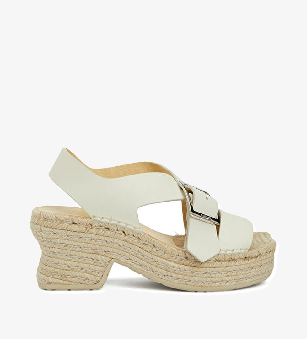 Loewe X Paula's Ibiza x Paula's Ibiza Beyaz Kadın Deri Espadril model görseli