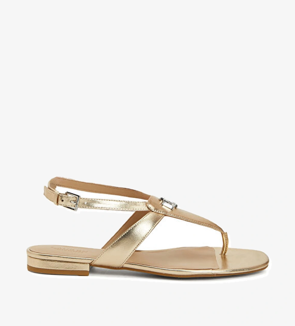 Lauren Ralph Lauren Everley Gold Kadın Deri Sandalet model görseli