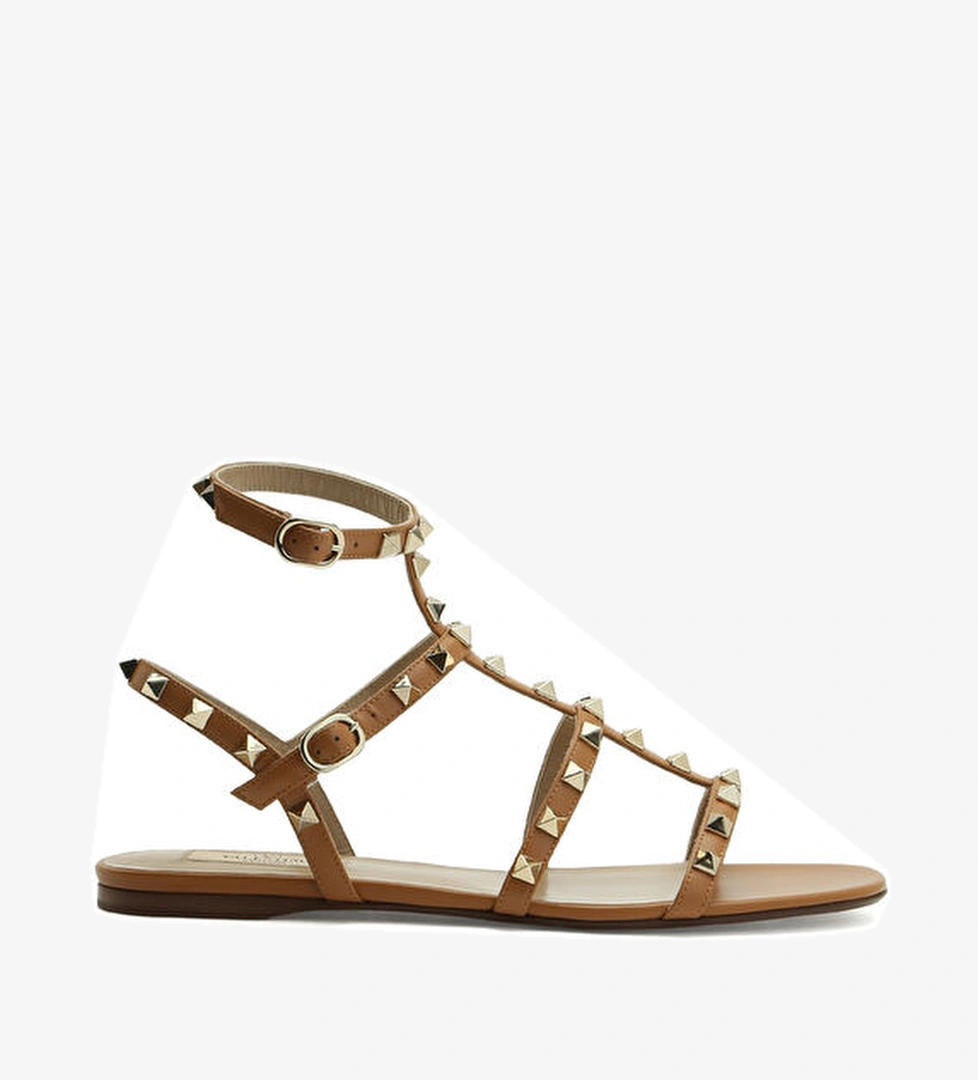 Valentino Garavani Rockstud Taba Kadın Deri Sandalet model görseli