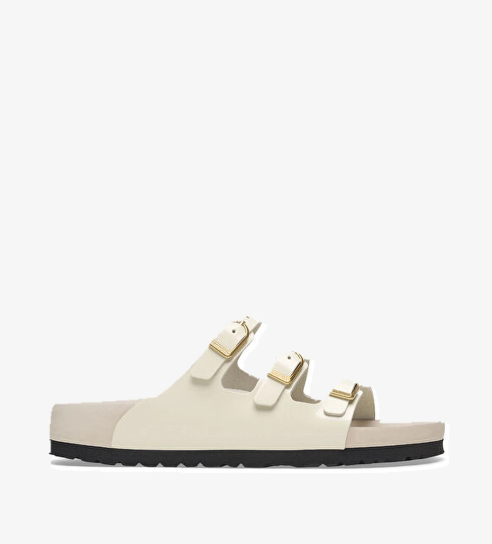 Birkenstock Florida Ekru Kadın Deri Terlik model görseli