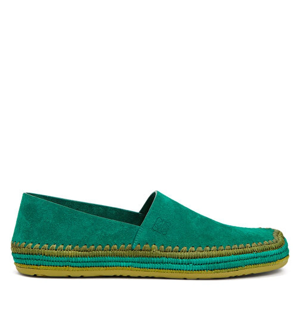 Loewe X Paula's Ibiza x Paula's Ibiza Yeşil Erkek Deri Espadril model görseli