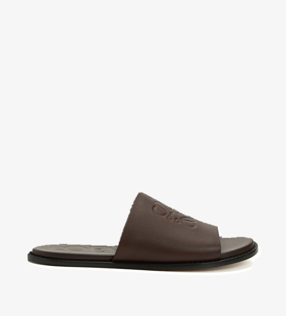 Loewe X Paula's Ibiza x Paula's Ibiza Koyu Kahverengi Erkek Deri Terlik model görseli