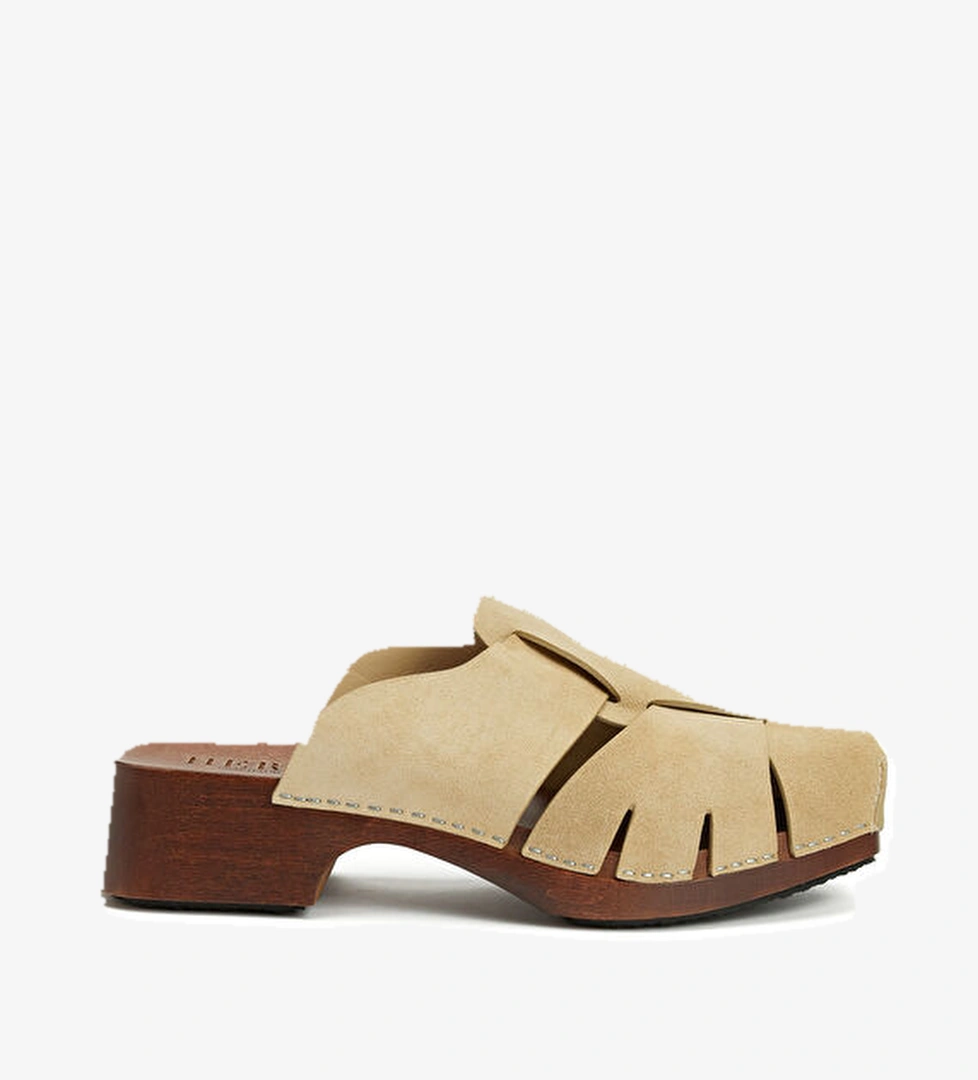 Hereu Licia Bej Kadın Deri Terlik model görseli