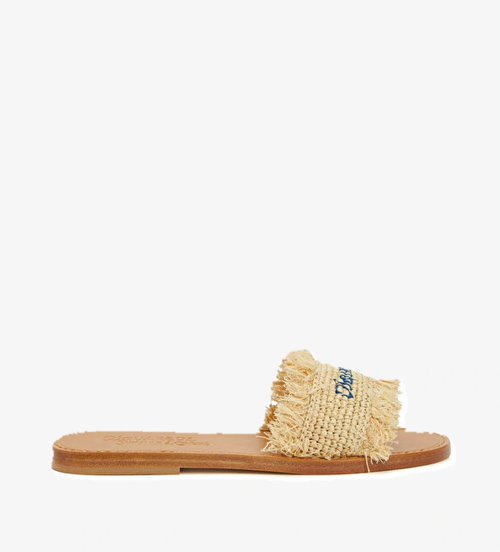 Naturel Kadın Rafya Terlik - Görsel 1