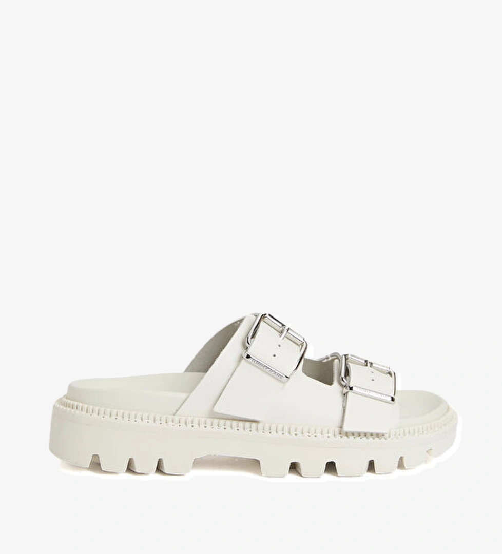 Tommy Hilfiger Beyaz Kadın Deri Terlik model görseli