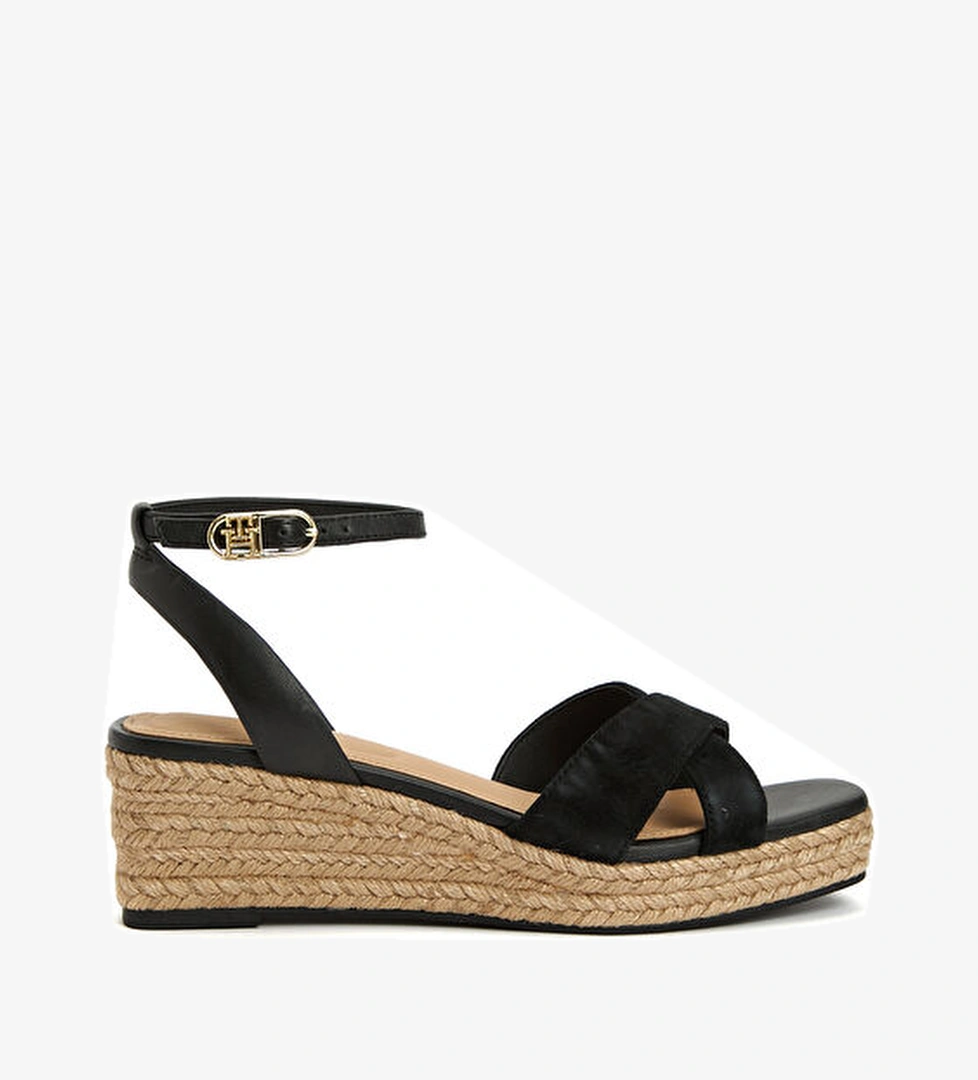 Siyah Kadın Deri Espadril - Görsel 1