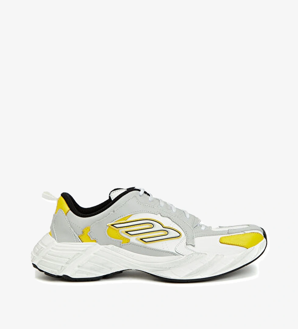 Balenciaga Monday Beyaz Sarı Deri Sneaker model görseli