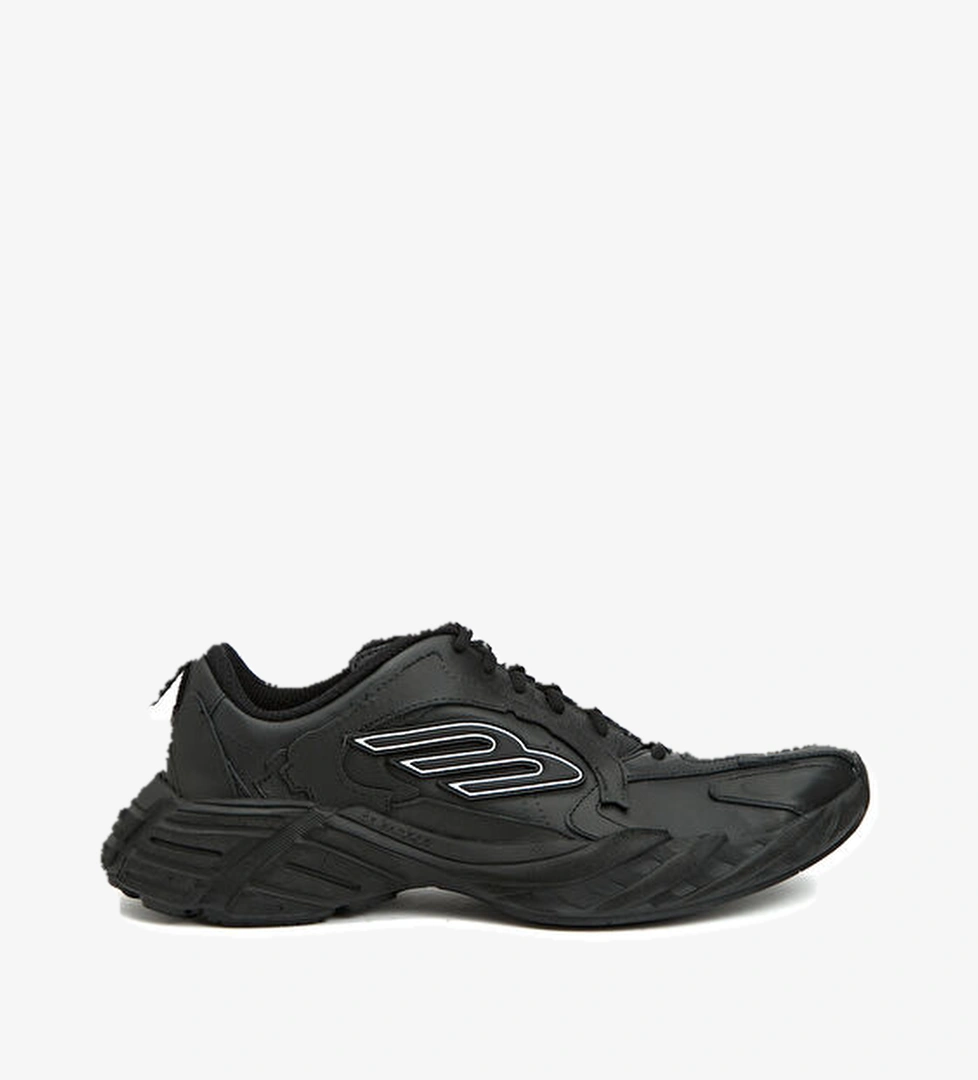 Balenciaga Monday Siyah Erkek Deri Sneaker model görseli