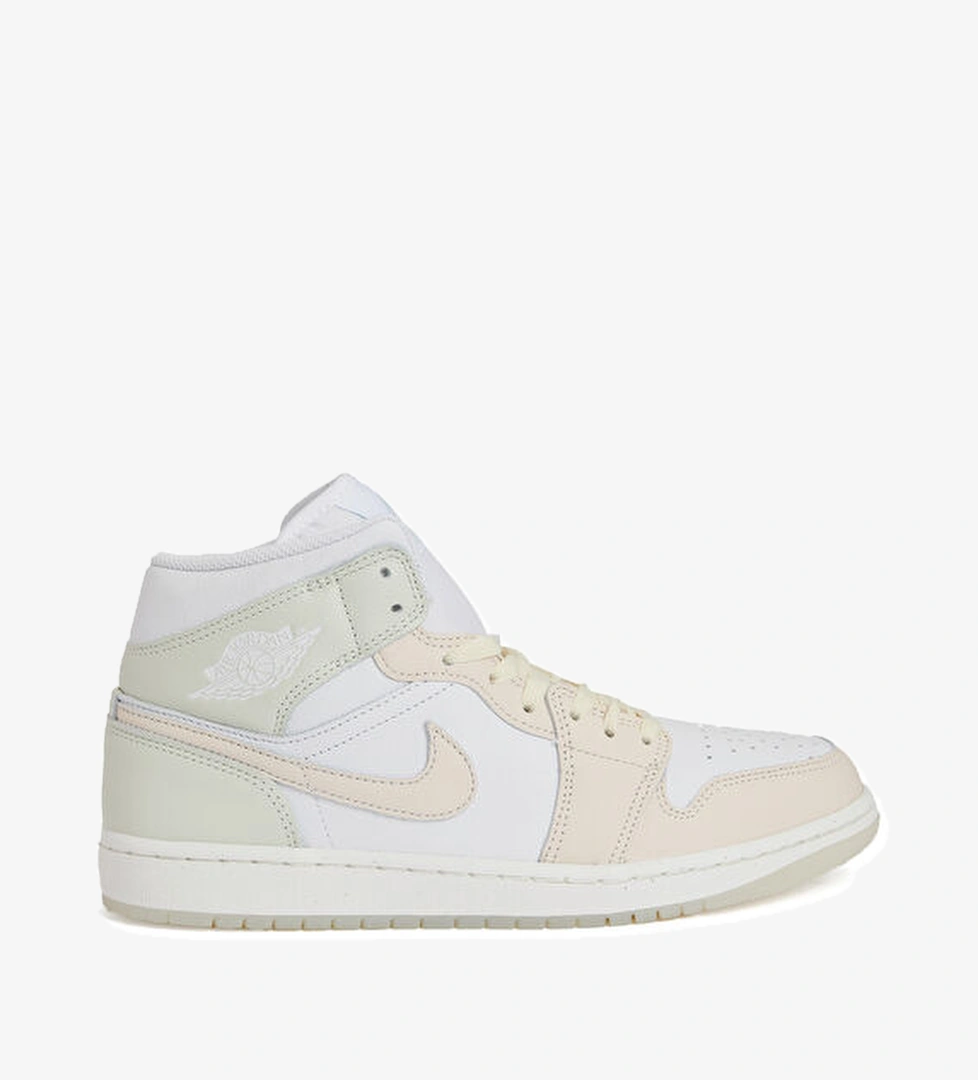 Air Jordan 1 Mid Çok Renkli Erkek Deri Sneaker - Görsel 1