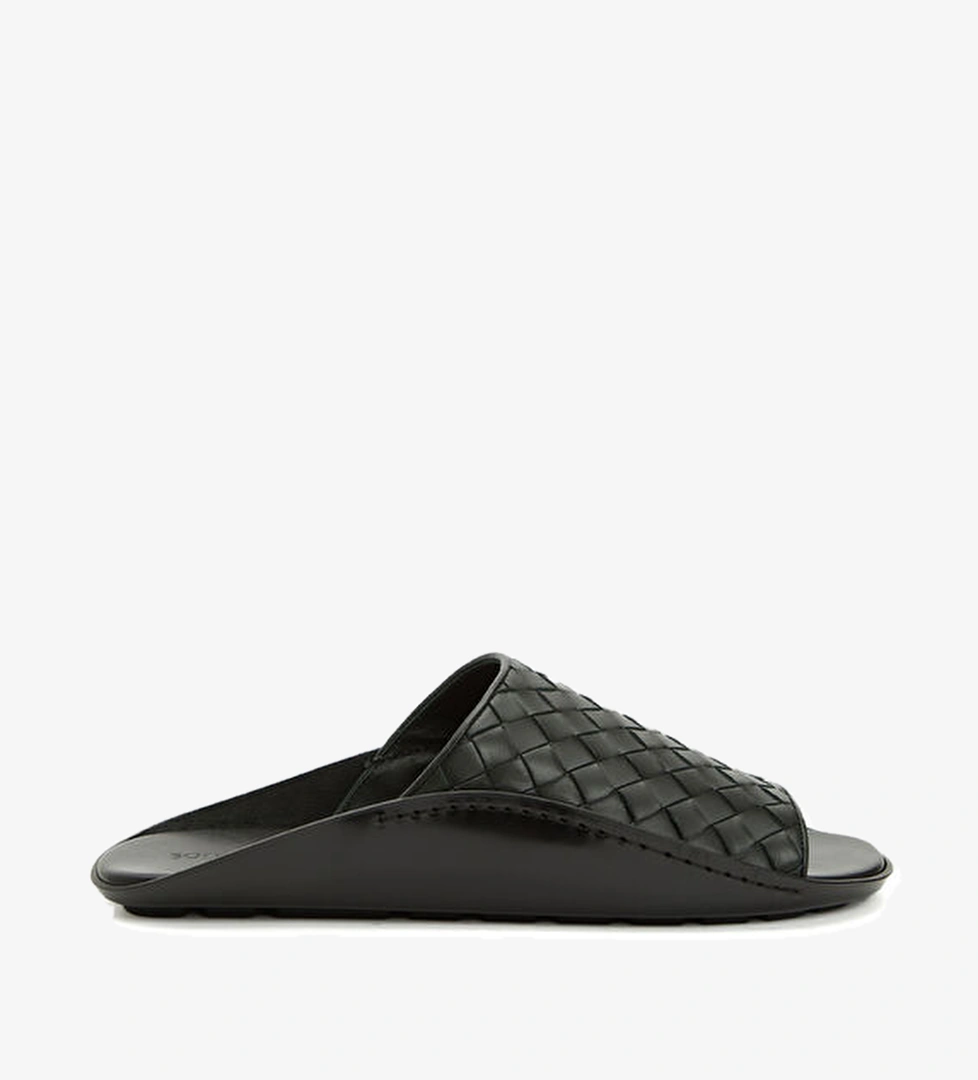 Koyu Yeşil Erkek Deri Sandalet - Görsel 1