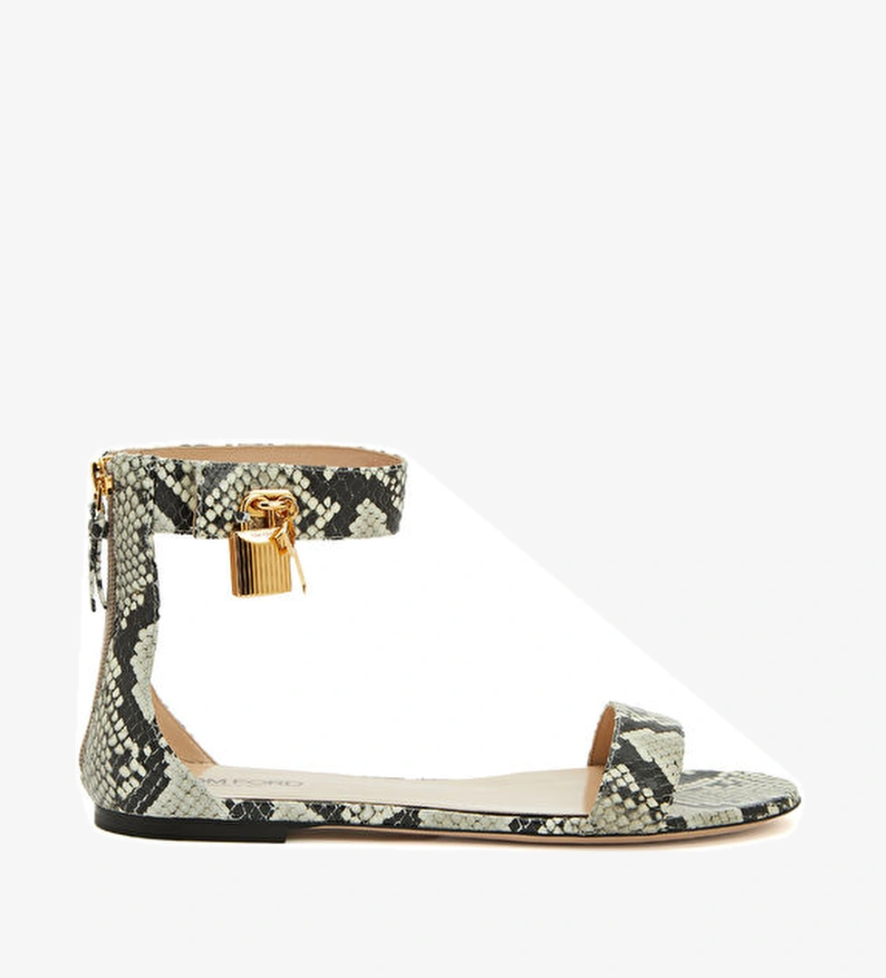 Tom Ford Desenli Kadın Deri Sandalet model görseli