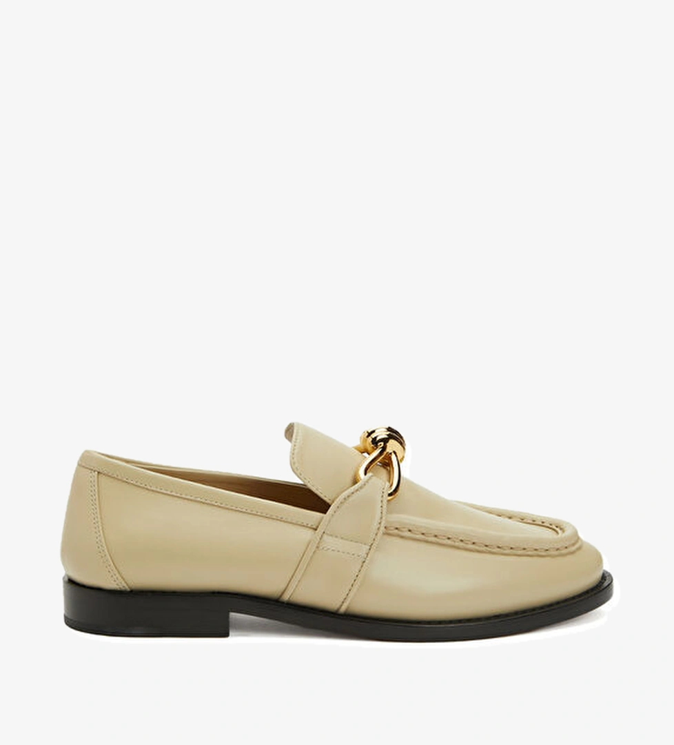 Bottega Veneta Krem Kadın Deri Loafer model görseli