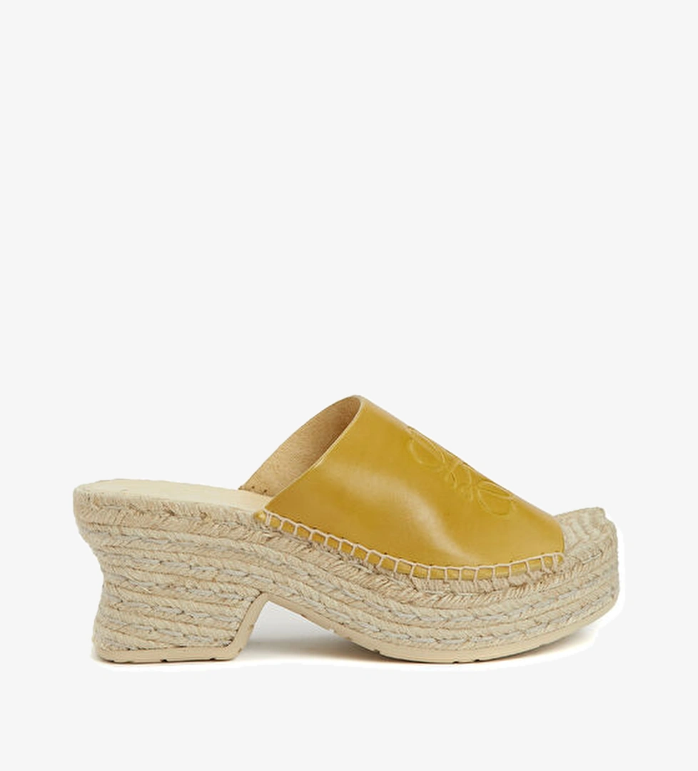 Loewe X Paula's Ibiza Hardal Kadın Deri Espadril model görseli