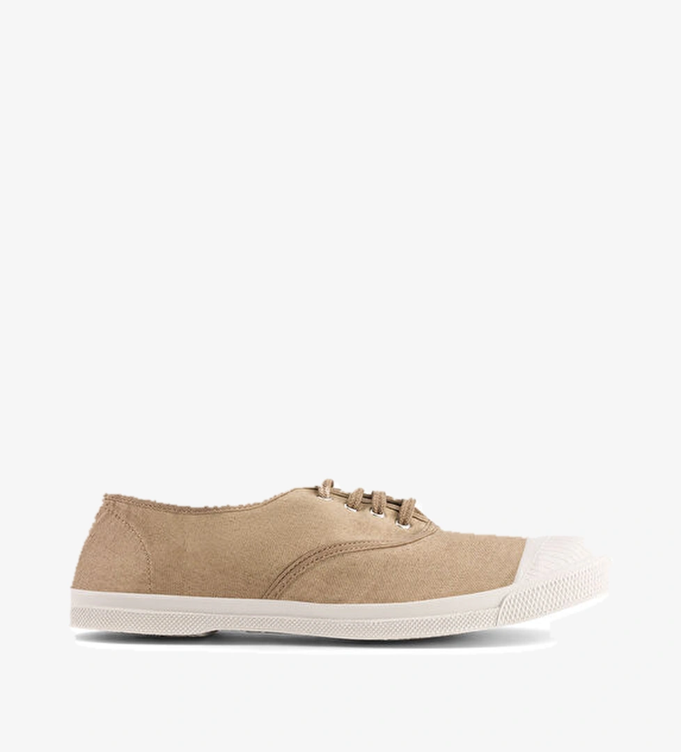 Tennis Bej Kadın Kanvas Sneaker - Görsel 1