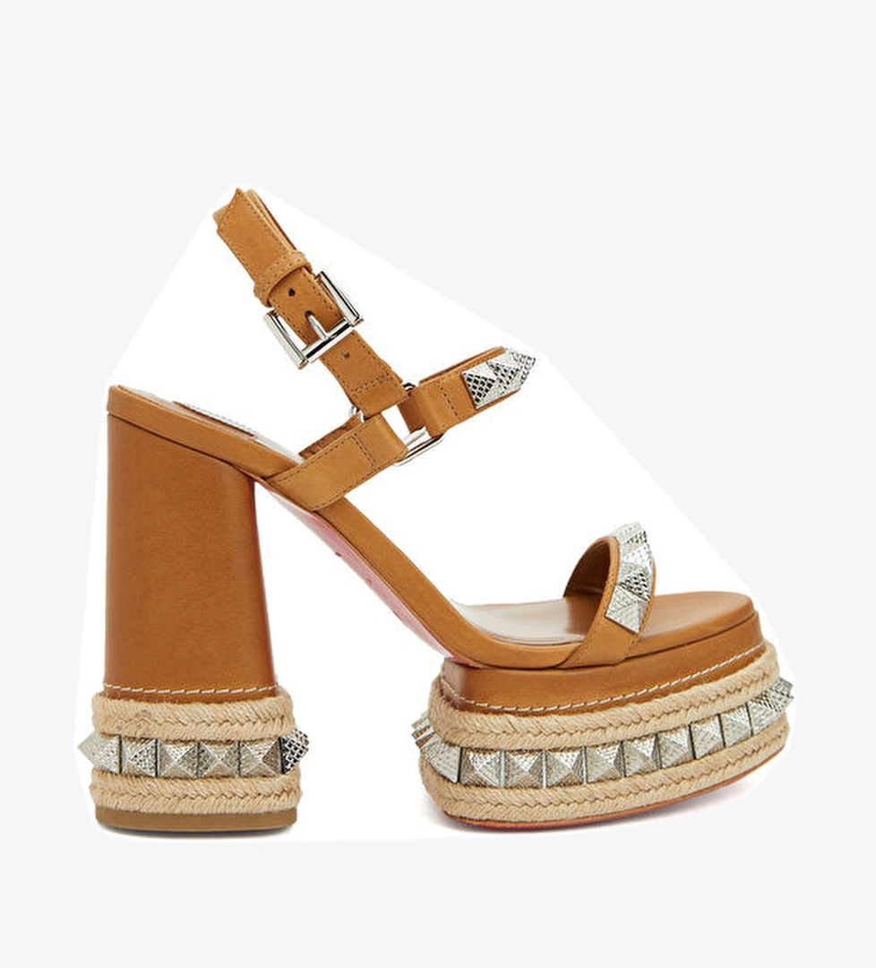 Christian Louboutin Superaclou Taba Kadın Deri Sandalet model görseli