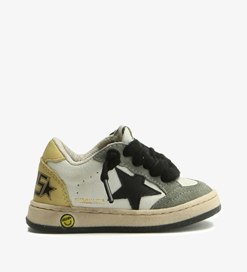 Ball Star Beyaz Unisex Çocuk Deri Sneaker - Görsel 1