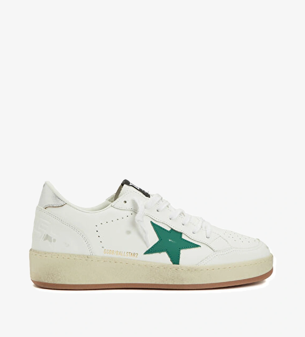 Golden Goose Ball Star Beyaz Erkek Deri Sneaker model görseli