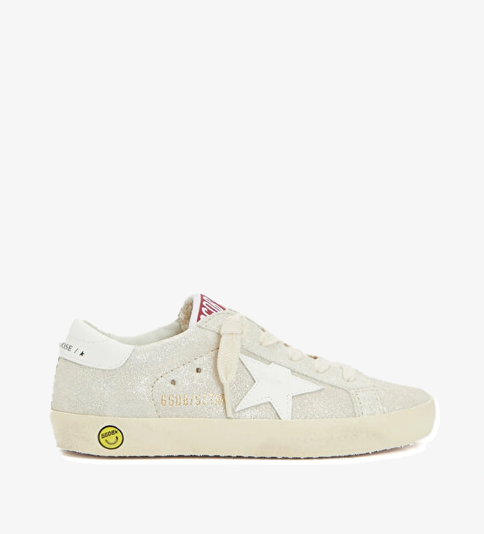 Golden Goose Super Star Beyaz Unisex Çocuk Deri Sneaker model görseli
