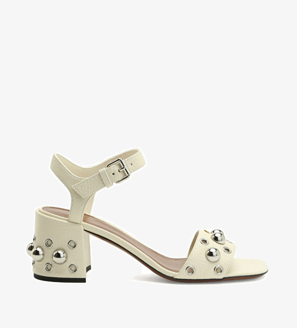 Valentino Garavani Ekru Kadın Deri Sandalet model görseli