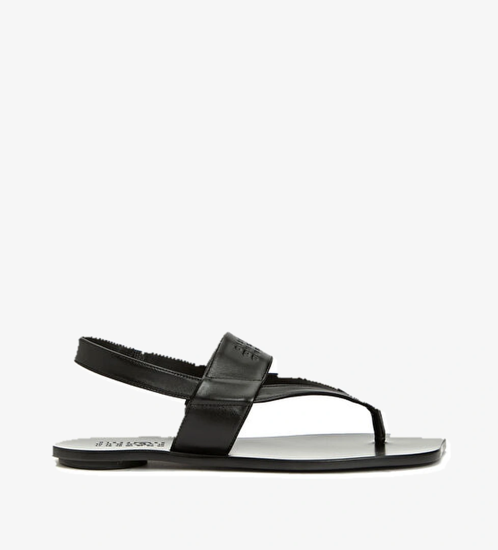 Mm6 Maison Margiela Siyah Kadın Deri Sandalet model görseli