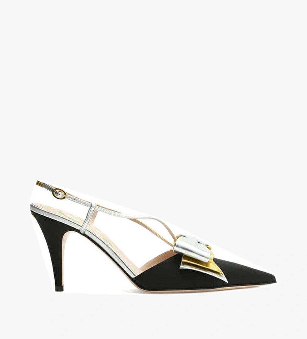 Valentino Garavani Bowbow Siyah Topuklu Ayakkabı model görseli