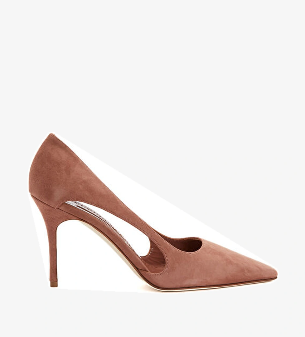Manolo Blahnik Boukefalos Açık Kahverengi Süet Stiletto model görseli