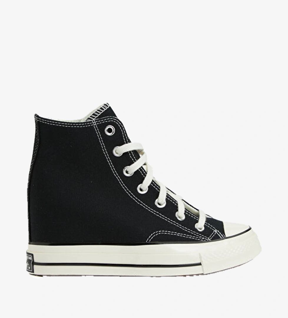 Converse Chuck 70 Wedge Siyah Beyaz Kadın Kanvas Sneaker model görseli