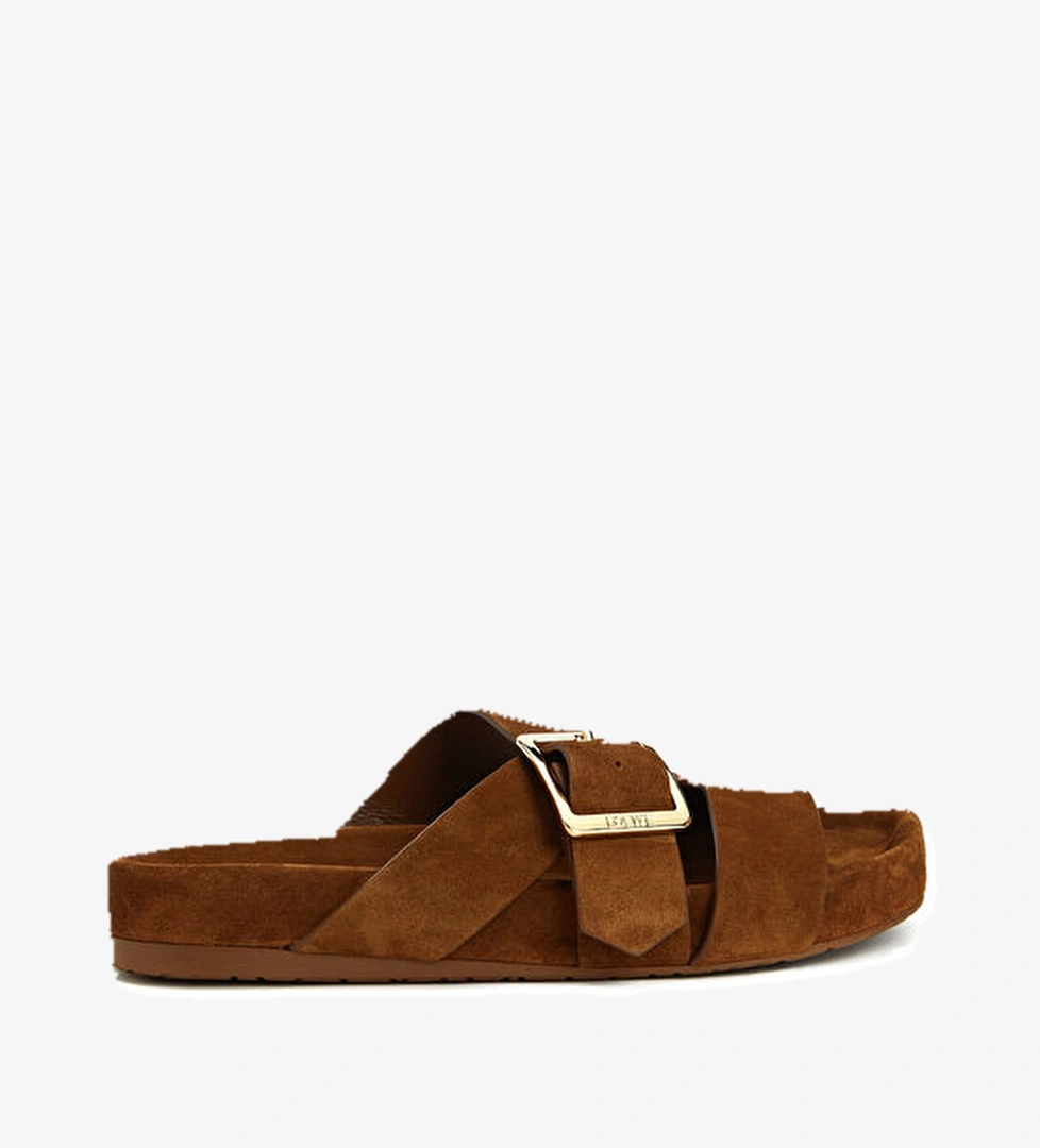 Loewe Ease Kahverengi Kadın Süet Terlik model görseli