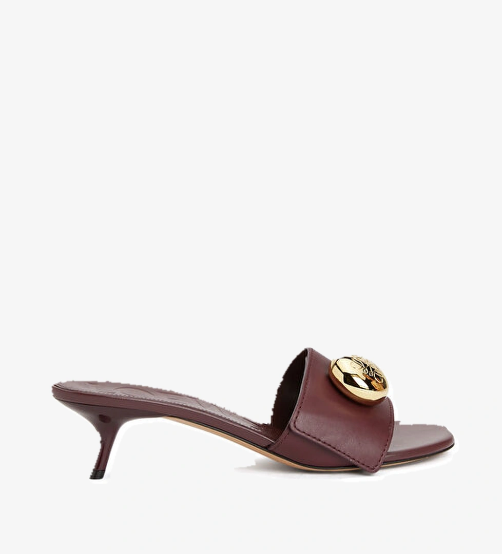 Loewe Pebble Bordo Kadın Deri Terlik model görseli