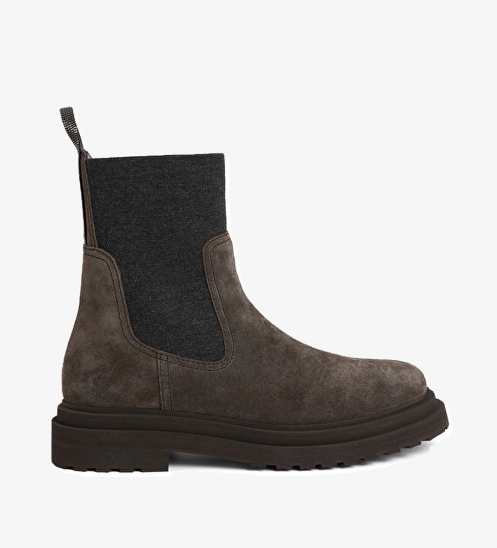 Koyu Kahverengi Kadın Süet Bot - Görsel 1