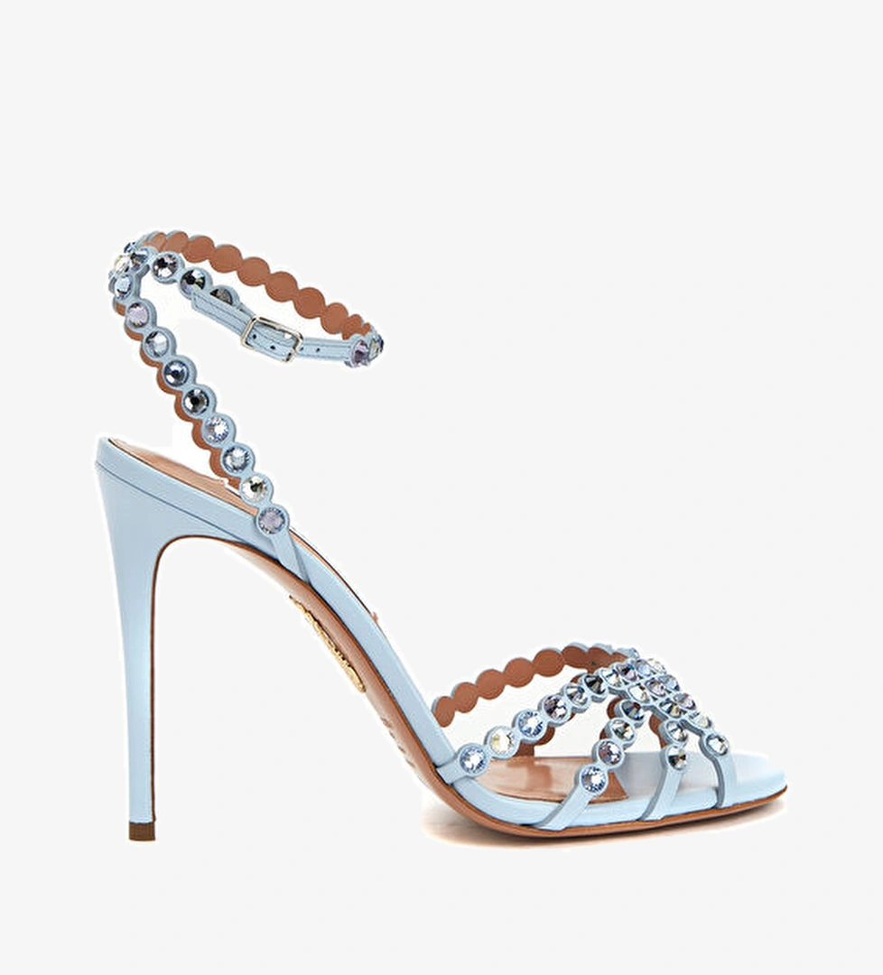 Tequila Açık Mavi Kadın Deri Sandalet - Görsel 1