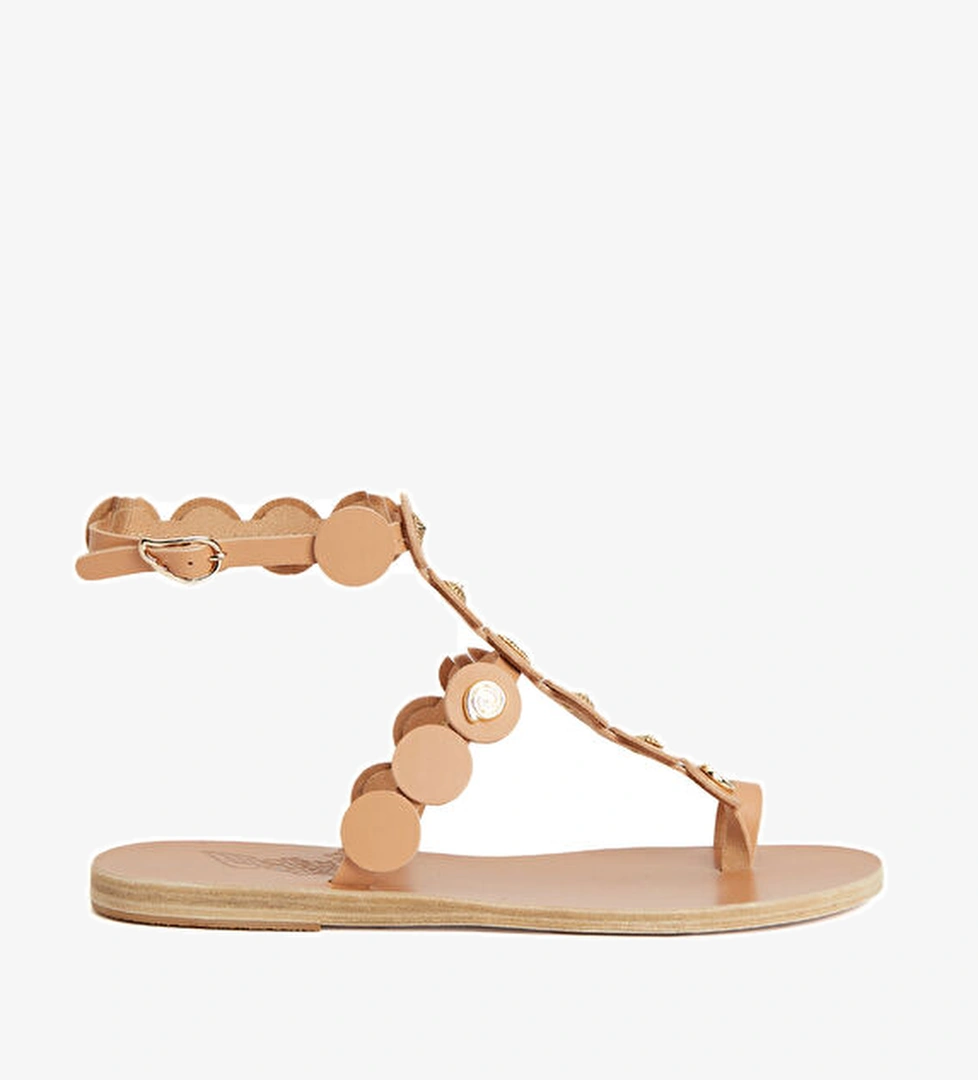 Madison Naturel Kadın Deri Sandalet - Görsel 1