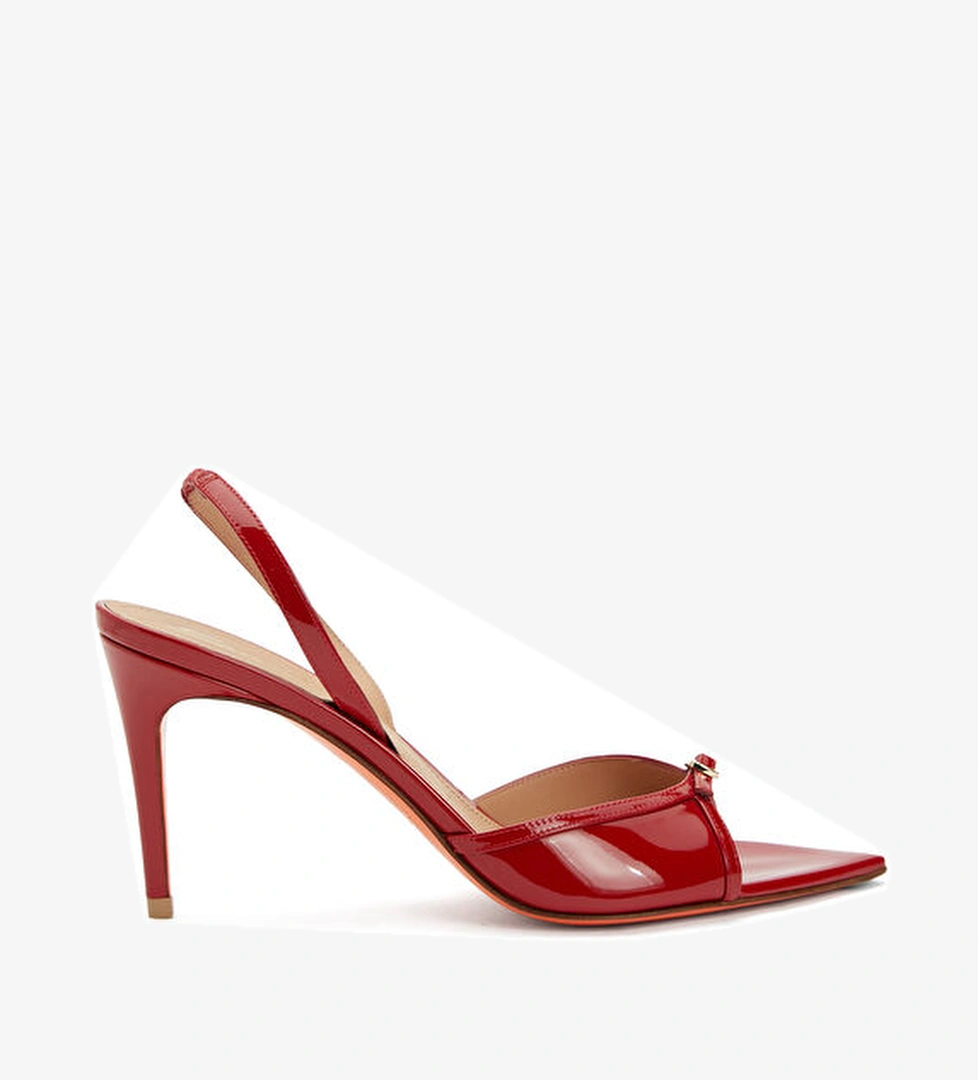 Santoni Kırmızı Kadın Rugan Deri Sandalet model görseli