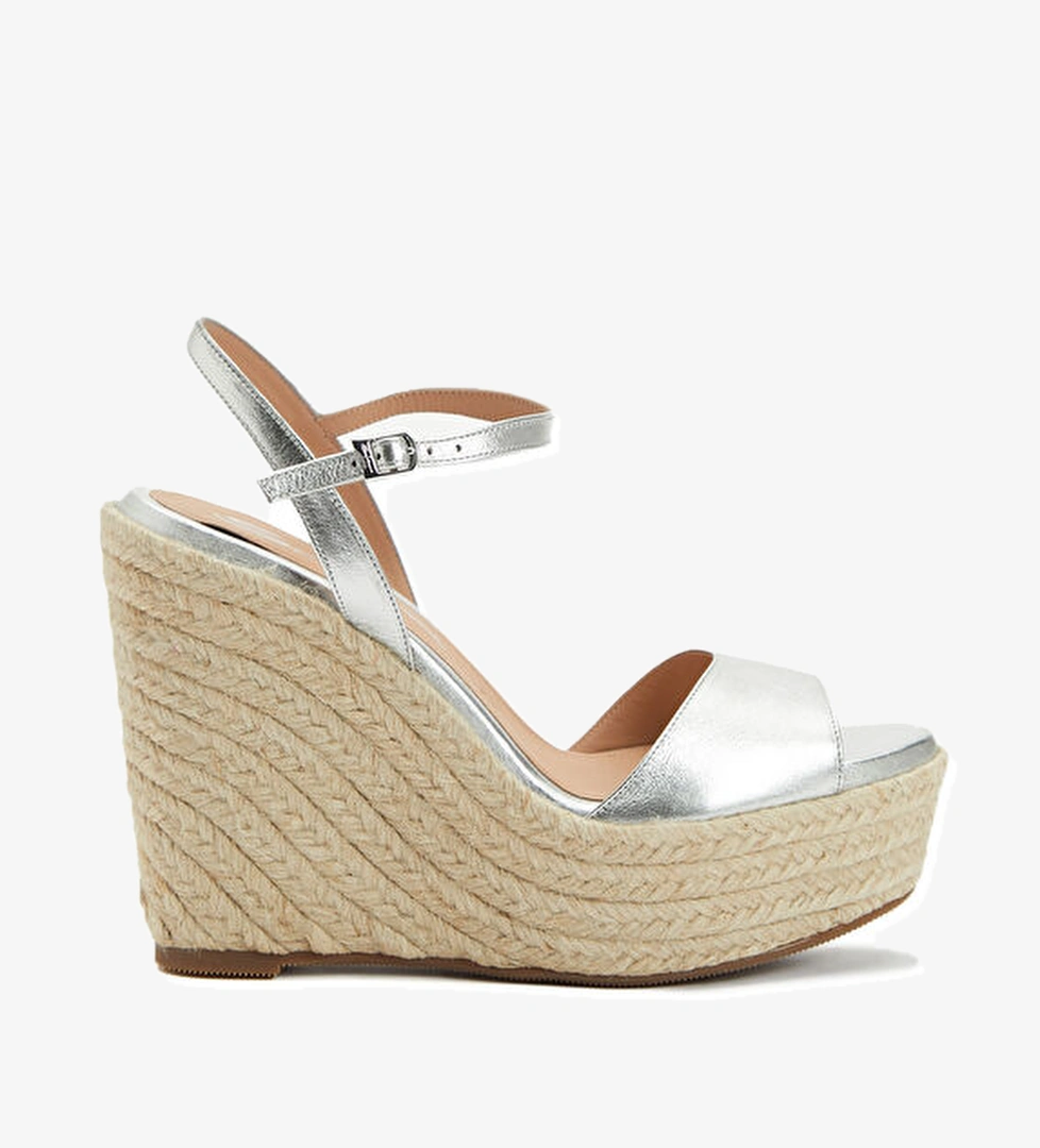 Santoni Silver Kadın Deri Espadril model görseli