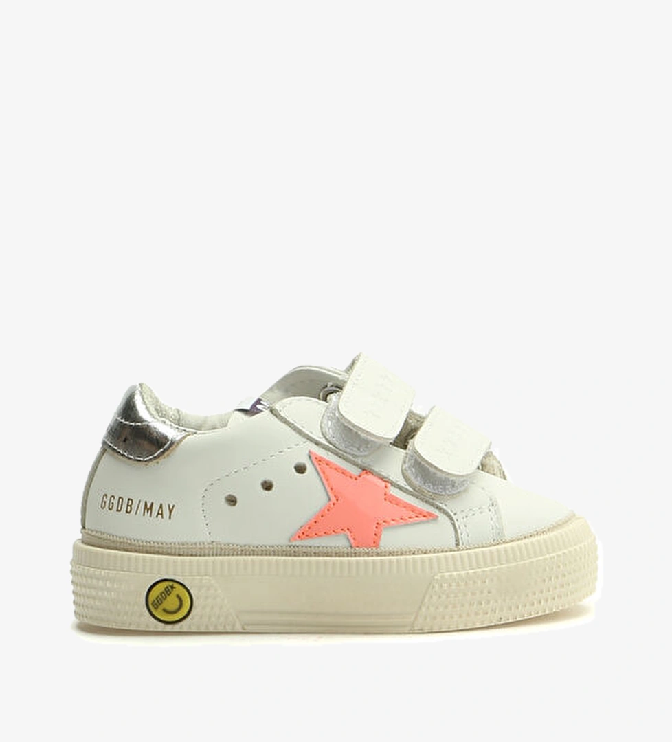 Golden Goose May Beyaz Unisex Çocuk Deri Sneaker model görseli