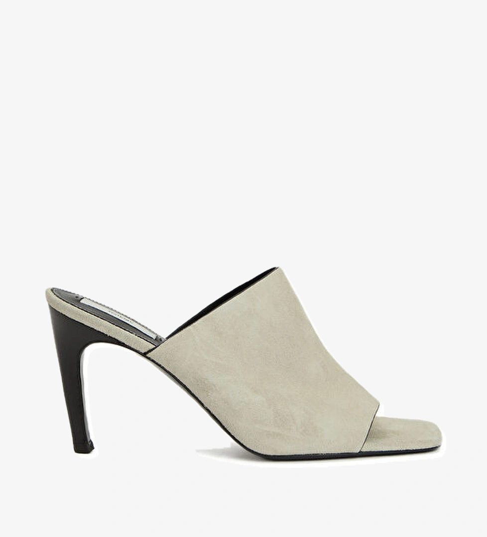 Bej Kadın Deri Sandalet - Görsel 1