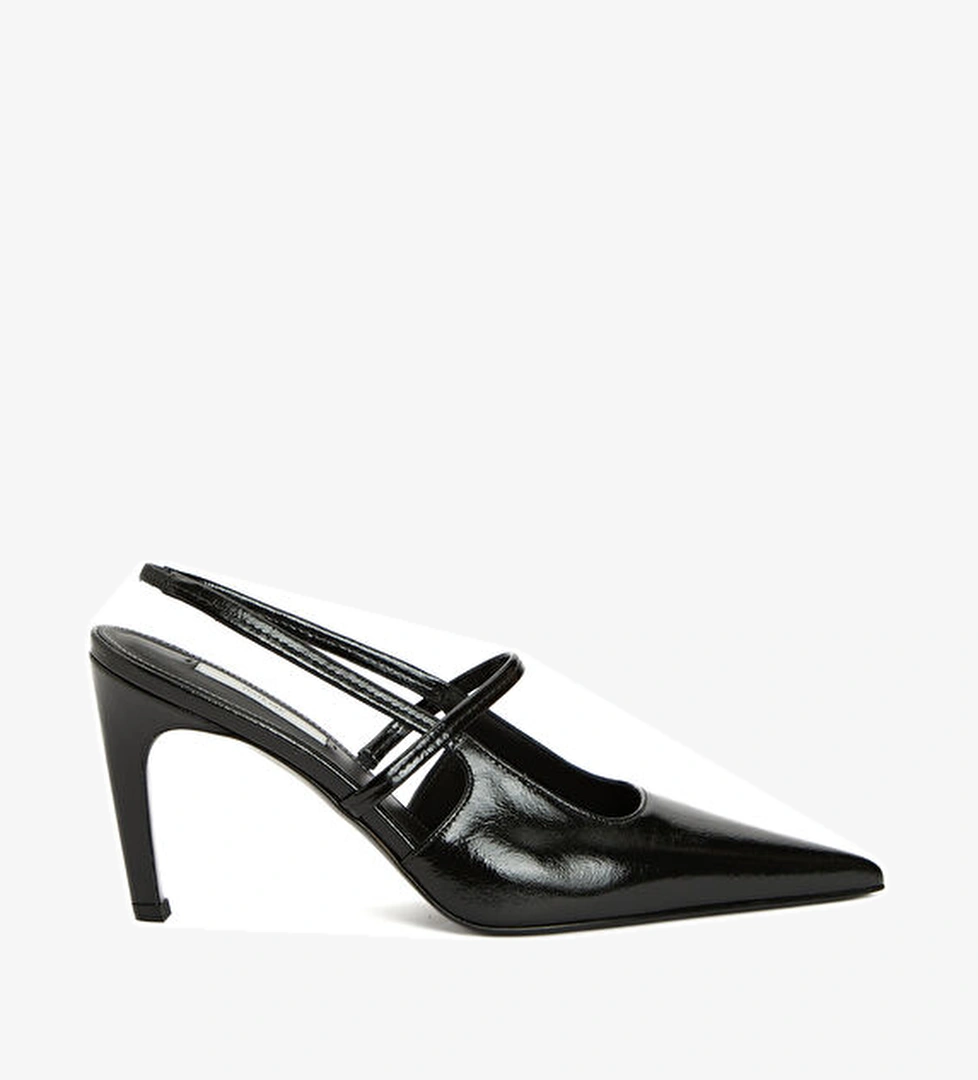 Toteme Siyah Deri Topuklu Ayakkabı model görseli