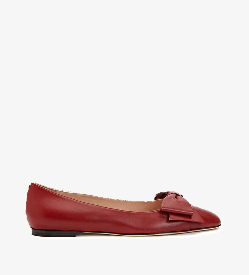 Valentino Garavani Kırmızı Deri Babet model görseli