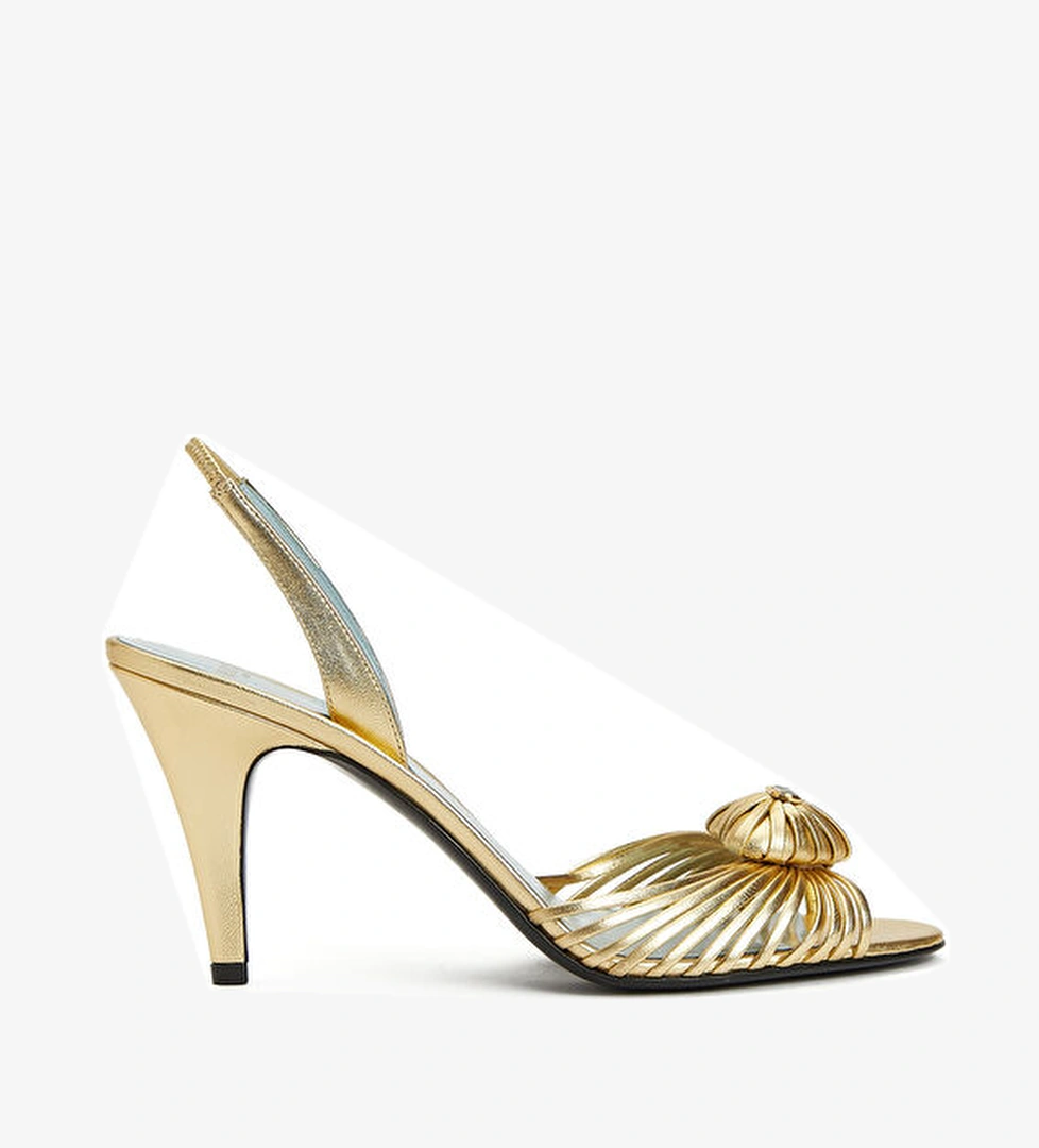 Valentino Garavani Gold Kadın Deri Sandalet model görseli